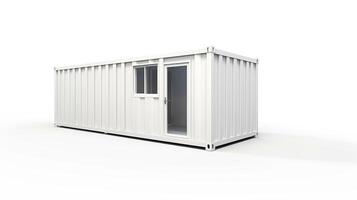Mobile office buildings or container site office for construction site. Shipping container. Portable house and office cabins, illustration photo