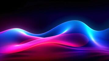 Abstract multicolor wavy line of light, neon glowing lines, magic energy space light concept, abstract background wallpaper design, illustration photo