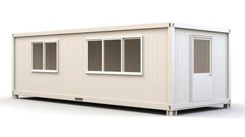 Mobile office buildings or container site office for construction site. Shipping container. Portable house and office cabins, illustration photo