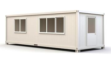 Mobile office buildings or container site office for construction site. Shipping container. Portable house and office cabins,Generative AI illustration photo