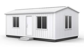 Mobile office buildings or container site office for construction site. Shipping container. Portable house and office cabins,Generative AI illustration photo