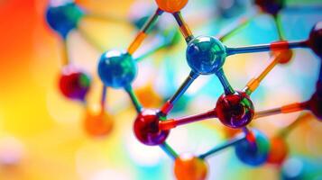 Medical studies of molecular structures. Science in the service of human. Technologies of the future in our life. molecule of medicine model, illustration photo