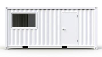 Mobile office buildings or container site office for construction site. Shipping container. Portable house and office cabins,Generative AI illustration photo