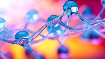 Medical studies of molecular structures. Science in the service of human. Technologies of the future in our life. molecule of medicine model, illustration photo