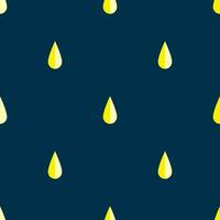 Yellow rain drop with dark blue background vector