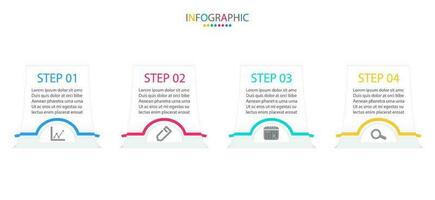 Vector Infographic modern graphic template with icons and 4 options