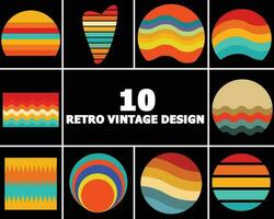 diseño retro vintage vector