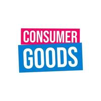 Consumer goods business economy icon label sign design vector