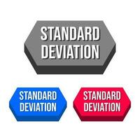 Standard deviation business icon label badge design vector