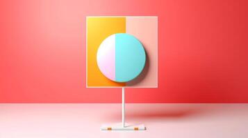 Abstract 3D geometric shapes, 3d element art minimal style, illustration photo