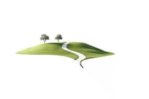 Abstract illustration minimalist landscape, alone tree in clear nature landscapeAbstract illustration minimalist landscape, Alone tree in clear nature landscape, illustration photo
