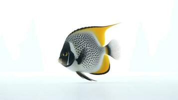 Photo of a angelfish on white background. Generative AI