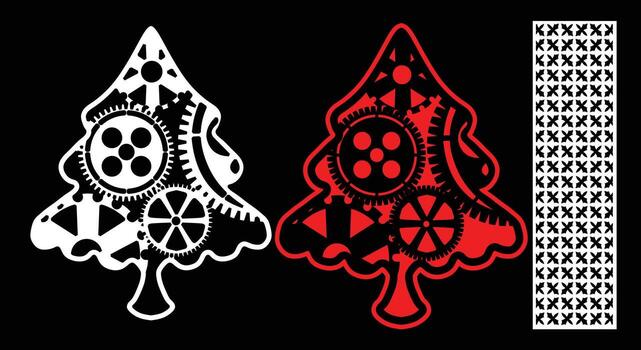 Decorative wall panels set Jali design CNC pattern, laser cutting pattern, router CNCcutting. vector