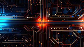 Close-up of circuit board. Electronic computer hardware technology. Motherboard digital chip. blurred concept, illustration photo
