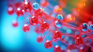 Medical studies of molecular structures. Science in the service of human. Technologies of the future in our life. molecule of medicine model, illustration photo