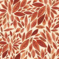 Seamless pattern of autumn watercolor leaves on a plain background photo