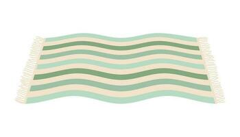 striped picnic rug with fringe vintage colors in boho style vector