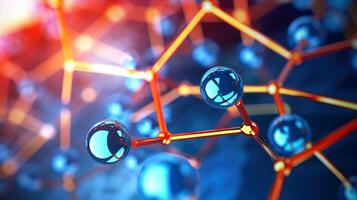 Medical studies of molecular structures. Science in the service of human. Technologies of the future in our life. molecule of medicine model, illustration photo