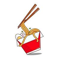 Illustration vector graphic of noodle cup cartoon design style, good for asset and element design