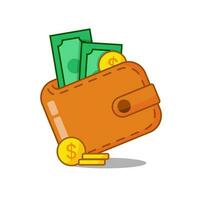 Illustration vector graphic of  wallet cartoon design style, good for asset and element design