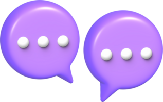 3d chat dialogue speech bubble png