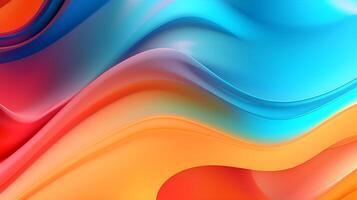 Modern colorful abstract wave Liquid shape in blue color background. Flow liquid lines design element. photo