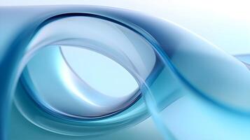 Abstract 3d wavy curved line background. Glossy fluid flow with curved waves. Foil vibrant color liquid surface. photo