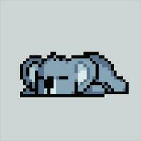 Pixel art illustration Koala. Pixelated Koala. Cute Koala animal icon pixelated for the pixel art game and icon for website and video game. old school retro. vector