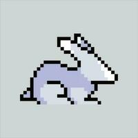 Pixel art illustration Rabbit. Pixelated Rabbit. Cute Rabbit animal icon pixelated for the pixel art game and icon for website and video game. old school retro. vector