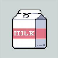 Pixel art illustration Milk. Pixelated Delicious milk. Fresh Milk drink icon pixelated for the pixel art game and icon for website and video game. old school retro. vector