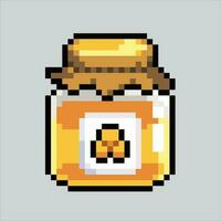 Pixel art illustration Honey. Pixelated Honey. Honey icon pixelated for the pixel art game and icon for website and video game. old school retro. vector