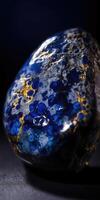 Photo of the mineral stone sodalite close-up, macro.
