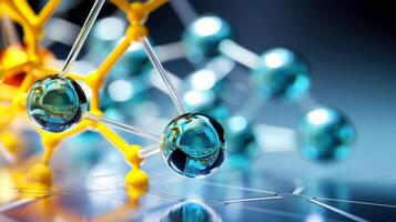 Medical studies of molecular structures. Science in the service of human. Technologies of the future in our life. molecule of medicine model, illustration photo