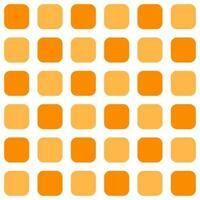 Orange rounded square pattern. Rounded square vector pattern. Seamless geometric pattern for clothing, wrapping paper, backdrop, background, gift card.