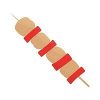 kebab meat skewer fry grill icon element vector