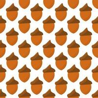 acorn walnut forest tree brown pattern background vector