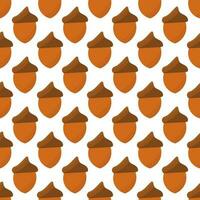 acorn walnut forest tree brown pattern background vector