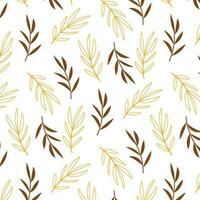 leaf branch line forest yellow brown pattern vector