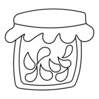 canned jar vegetables line doodle icon element vector