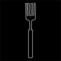 fork kitchen prick eat kitchen line doodle vector