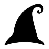 hat wizard witch halloween black element icon vector