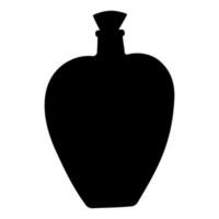 flask potion perfume jar black icon element vector