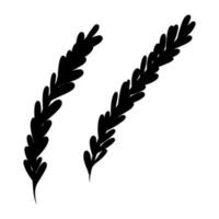 greens seasoning herb black white element icon vector