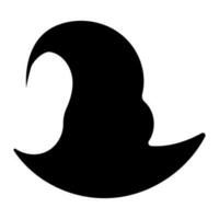 hat wizard witch halloween black element icon vector