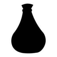 flask potion perfume jar black icon element vector