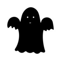 ghost halloween scary autumn black element icon vector