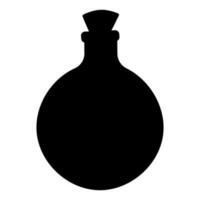 flask potion perfume jar black icon element vector