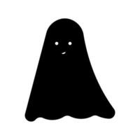 ghost halloween scary autumn black element icon vector