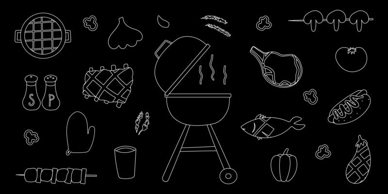 Grill Outline Stock Photos, Images and Backgrounds for Free Download