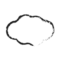 white cloud with line style charcoal png